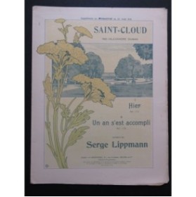 LIPPMANN Serge Saint-Cloud Chant Piano 1911