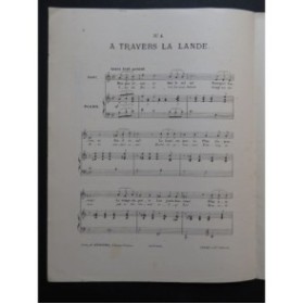 FISCHHOF Robert A travers la Lande Chant Piano 1891