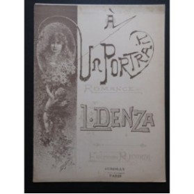 DENZA Luigi A un Portrait Chant Piano ca1890
