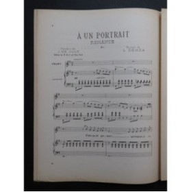 DENZA Luigi A un Portrait Chant Piano ca1890