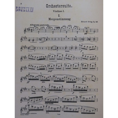 GRIEG Edvard Peer Gynt Suite No 1 op 46 Orchestre 1888