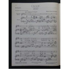 STRAUSS Richard Cäcilie Chant Piano