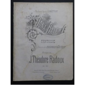 RADOUX J. Théodore Dona Balbine Chant Piano ca1850
