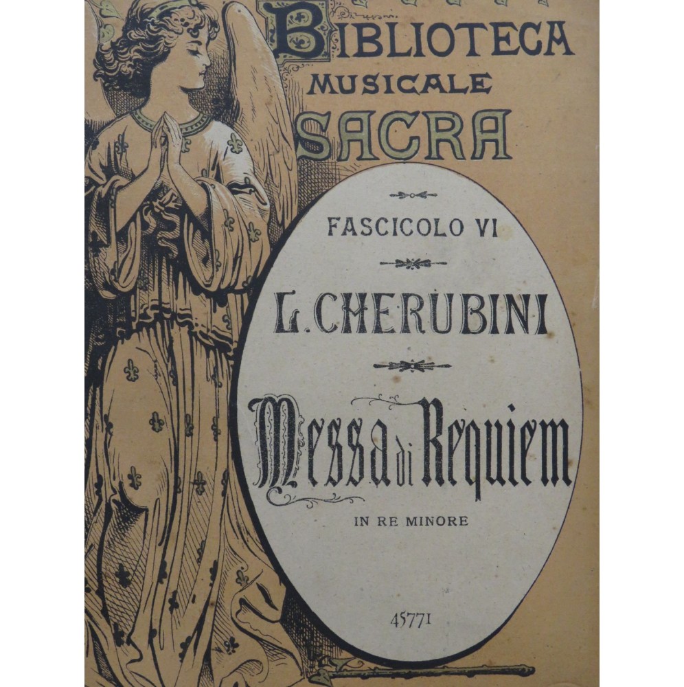 CHERUBINI L. Messa di Requiem Chant Piano ca1880