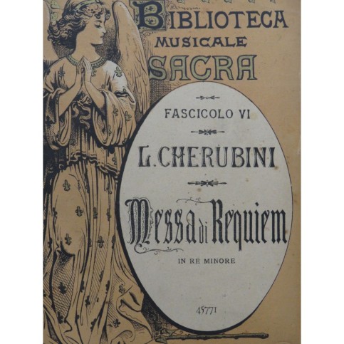 CHERUBINI L. Messa di Requiem Chant Piano ca1880
