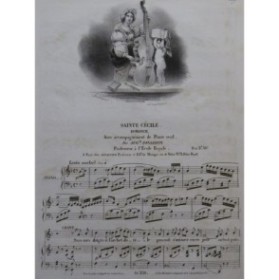 PANSERON Auguste Sainte Cécile Chant Piano ca1830