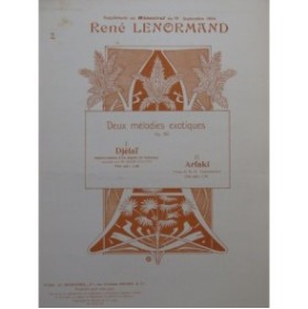 LENORMAND René Arfaki Chant Piano 1909