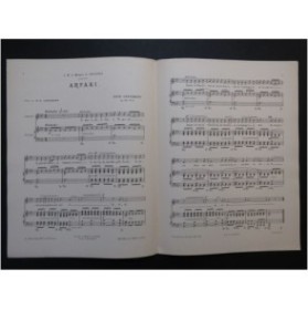 LENORMAND René Arfaki Chant Piano 1909