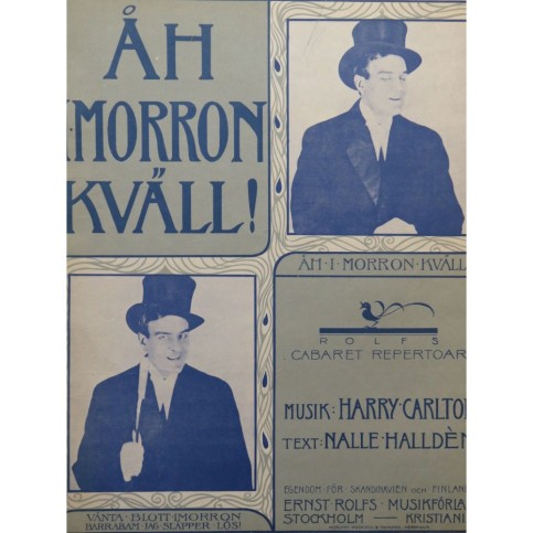 CARLTON Harry Ah I Morgon Kväll Piano 1913
