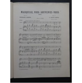 SAINT SAËNS Camille Marquise vous souvenez-vous Chant Piano ca1830