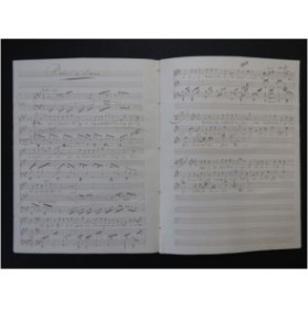 BOULANGER C. A. Bonheur et Larmes Manuscrit Chant Piano ca1840