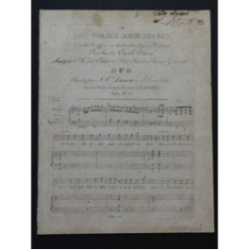 ROSSINI Les Folies Amoureuses Opéra No 4 Chant Piano ca1825