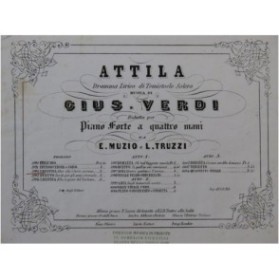 VERDI Giuseppe Attila Opéra Cavatina Piano 4 mains ca1846