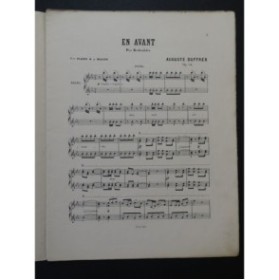 DUFFNER Auguste En Avant Pas redoublés Piano 4 mains XIXe