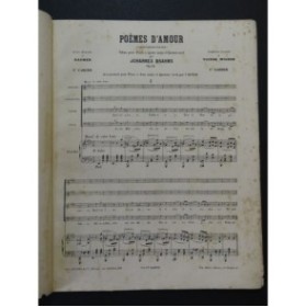BRAHMS Johannes Poemes d Amour Chant Piano ca1880