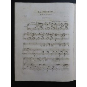 ROSSINI G. La Partenza Chant Piano ca1830