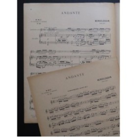 MENDELSSOHN Andante Saxophone Piano 1939