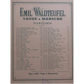 WALDTEUFEL Emile Sirenenzauber Piano