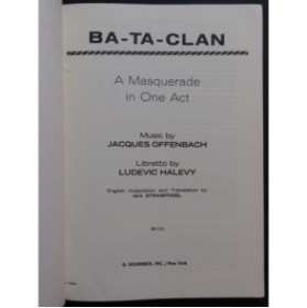 OFFENBACH Jacques Ba-ta-clan Opérette Chant Piano