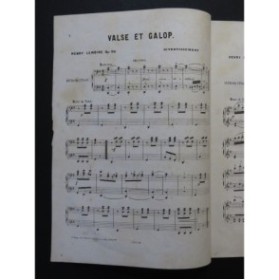 LEMOINE Henry Valse et Galop Piano 4 mains ca1855