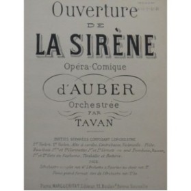 AUBER D. F. E. La Sirène Ouverture Orchestre
