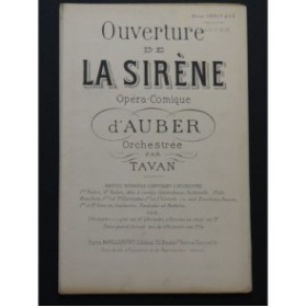 AUBER D. F. E. La Sirène Ouverture Orchestre