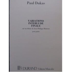 DUKAS Paul Variations Interlude Finale Piano
