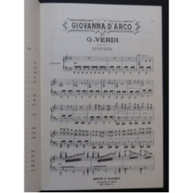 VERDI Giuseppe Giovanna D'Arco Opéra Chant Piano