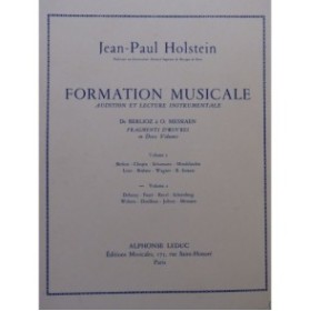 HOLSTEIN Jean-Paul Formation Musicale Audition et Lecture instrumentale 1981