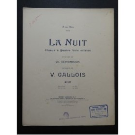GALLOIS V. La Nuit Chant Piano 1903