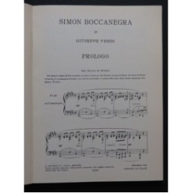 VERDI Giuseppe Simon Boccanegra Opéra Chant Piano 1976