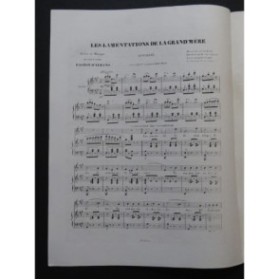 D'ALBANO Gaston Les Lamentations de la Grand-mère Chant Piano ca1850