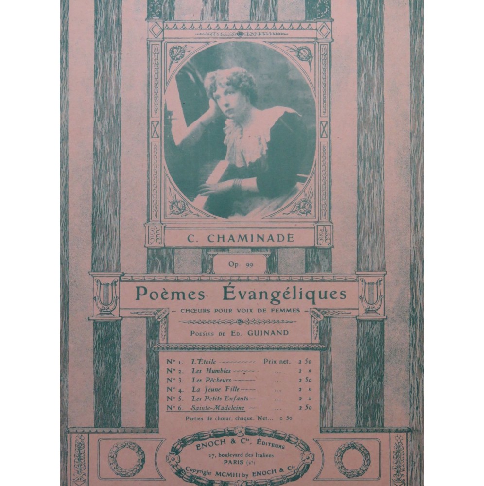 CHAMINADE Cécile Sainte Madeleine Chant Piano 1903
