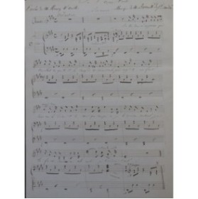 BARRAULT de St ANDRÉ Je t'aime tant Manuscrit Chant Piano ca1840
