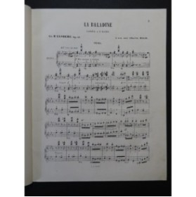 LYSBERG Ch. B. La Baladine Caprice Piano 4 mains 1858﻿