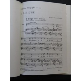 RESPIGHI Ottorino 5 Liriche Chant Piano 1965