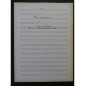 BOIELDIEU Adrien Dis-moi pourquoi Manuscrit Chant Piano 1917