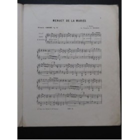 THOMÉ Francis Le Menuet de la mariée Piano ca1890