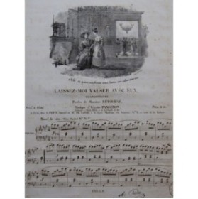 PANSERON Auguste Laissez-moi valser avec eux Chant Piano ca1830