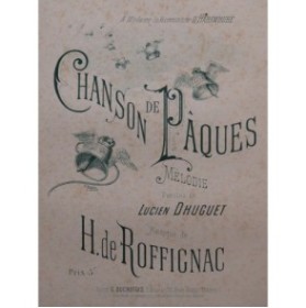 DE ROFFIGNAC H. Chanson de Pâques Chant Piano