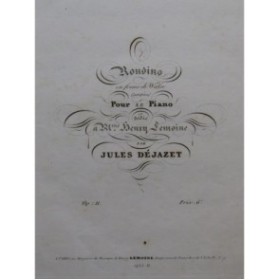 DÉJAZET Jules Rondino Piano ca1835