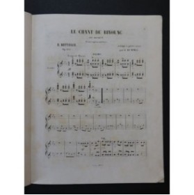 KETTERER E. Le Chant du Bivouac Rummel Piano 4 mains ca1865