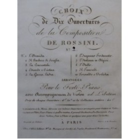 ROSSINI G. Le Barbier de Séville Ouverture Piano ca1820