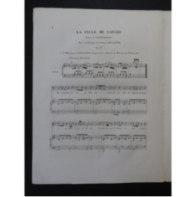 BRUGUIÈRE Edouard La Fille de Savoie Chant Piano ca1840