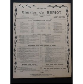 DE BERIOT Charles Concerto No 1 Violon Piano