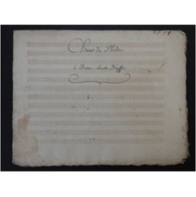 Choeur de Phèdre Ô Diane Chaste Déesse Manuscrit Chant Violons Basse ca1800
