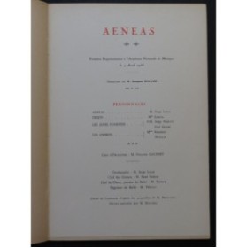 ROUSSEL Albert Aeneas Ballet Chant Piano 1938