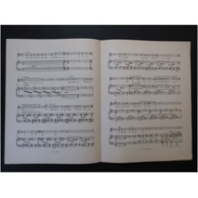 DUBOIS Théodore Musique sur l'Eau No 5 Soir de Silence Chant Piano 1911