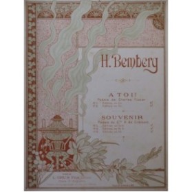 BEMBERG H. Souvenir Chant Piano 1896
