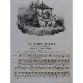 ROMAGNESI A. Les Chemins Différens Chant Piano ca1830